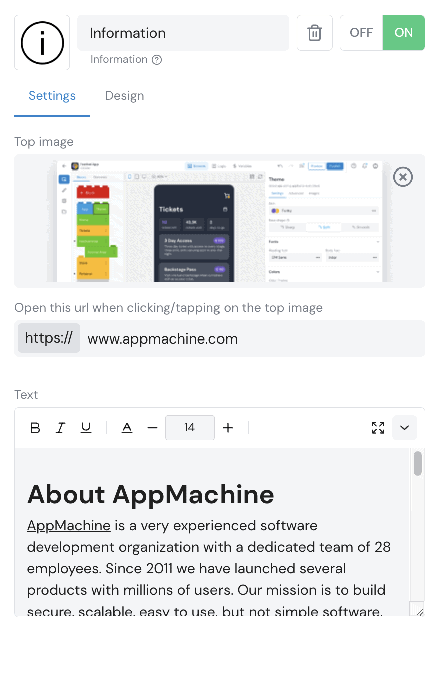 AppMachine App Builder is easy to use