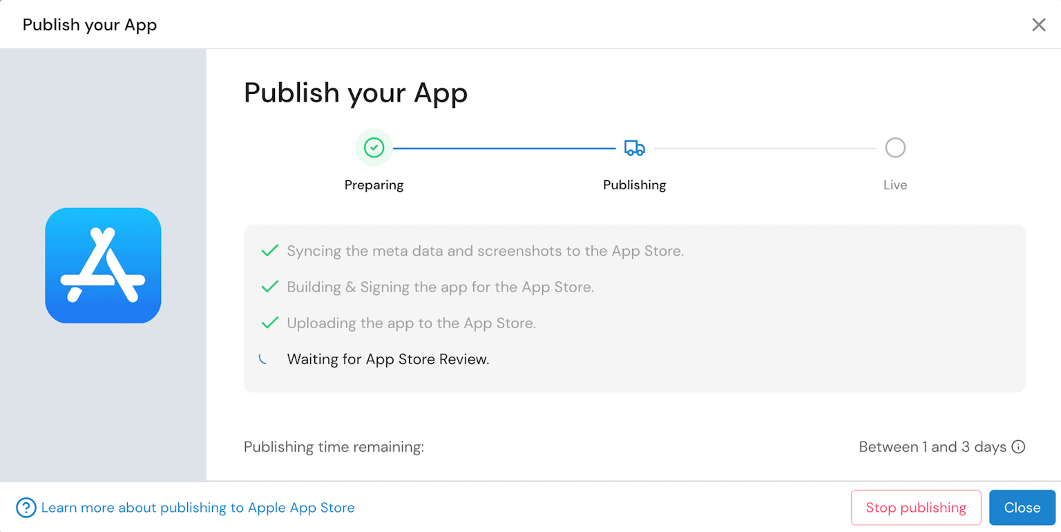 Your app publishing is now much easier